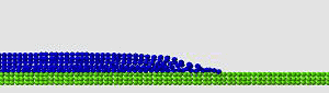 Figure 2. Flow in 5-nm thick fluorine lubricant film 