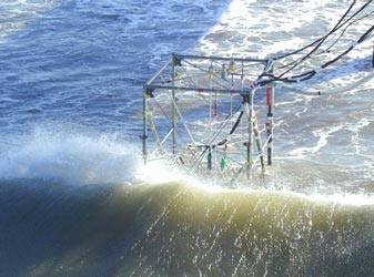 Figure 3. On-site observation of flow field in the surf zone and suspended sediment concentration in Kashimanada beach.